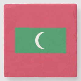 Flagge der Malediven (Republik Malediven) Steinuntersetzer