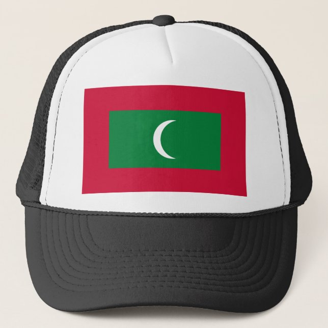 Flagge der Malediven Truckerkappe (Vorderseite)