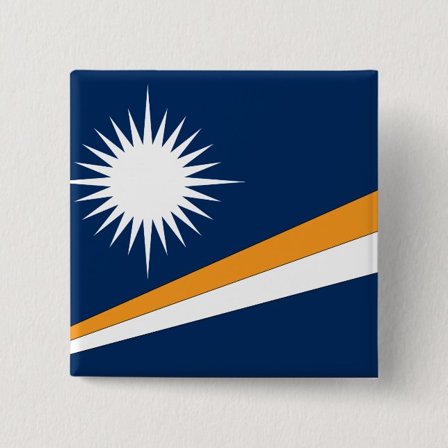 Flagge der Marshall-Inseln Button (Vorderseite)