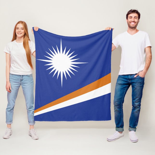 Flagge der Marshall-Inseln Fleecedecke (Beispiel)