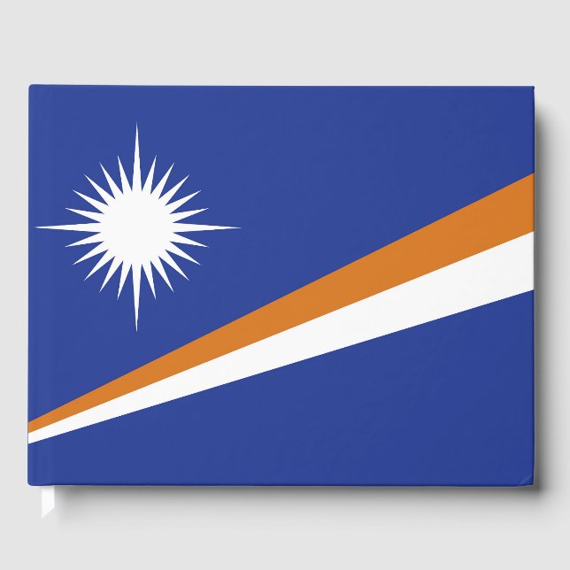 Flagge der Marshall-Inseln Gästebuch (Vorderseite)