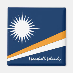 Flagge der Marshall-Inseln / Ozeanienurlaub-/Sport Magnet