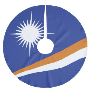 Flagge der Marshall-Inseln Polyester Weihnachtsbaumdecke