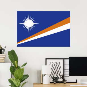 Flagge der Marshall-Inseln Poster