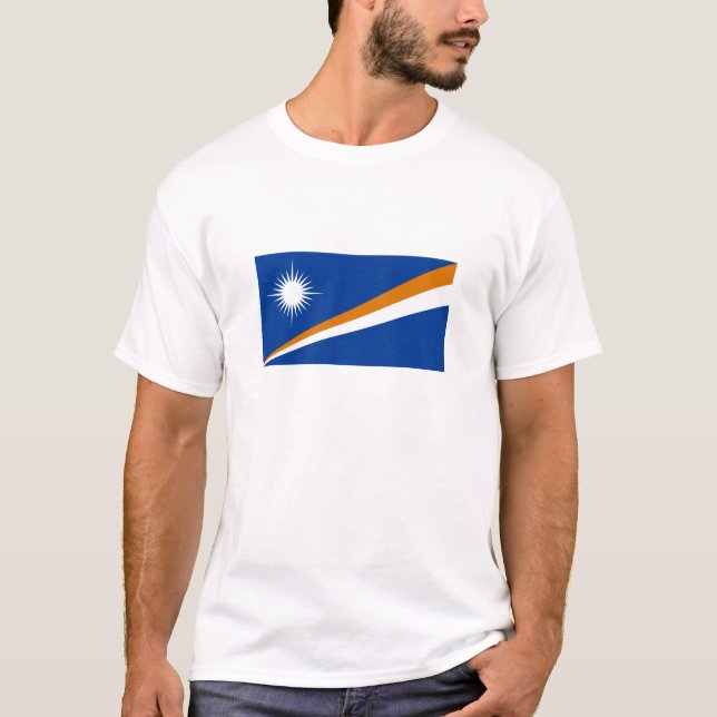 Flagge der Marshall-Inseln T-Shirt (Vorderseite)