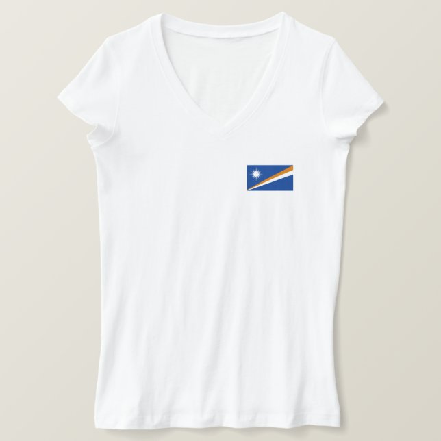 Flagge der Marshall-Inseln T-Shirt (Design vorne)