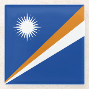 Flagge der Marshallinseln Glasuntersetzer