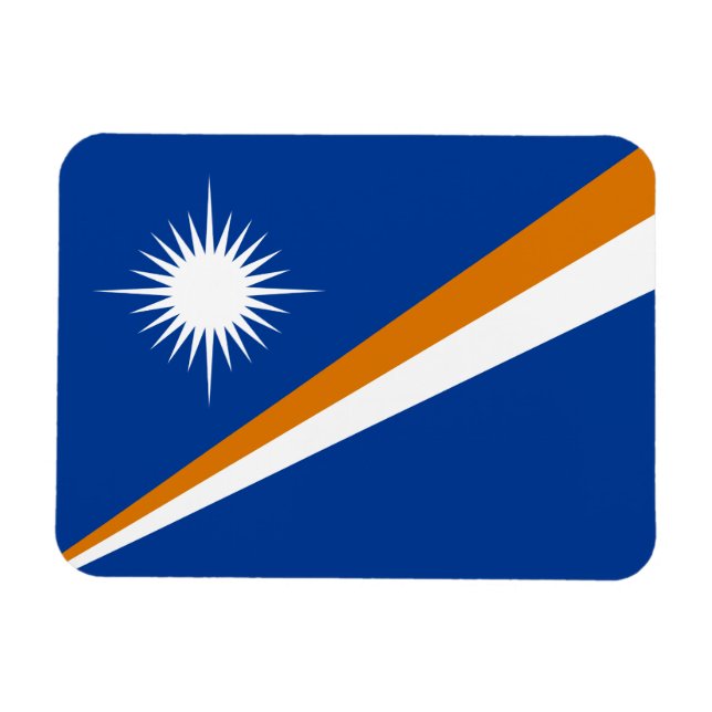Flagge der Marshallinseln Magnet (Horizontal)