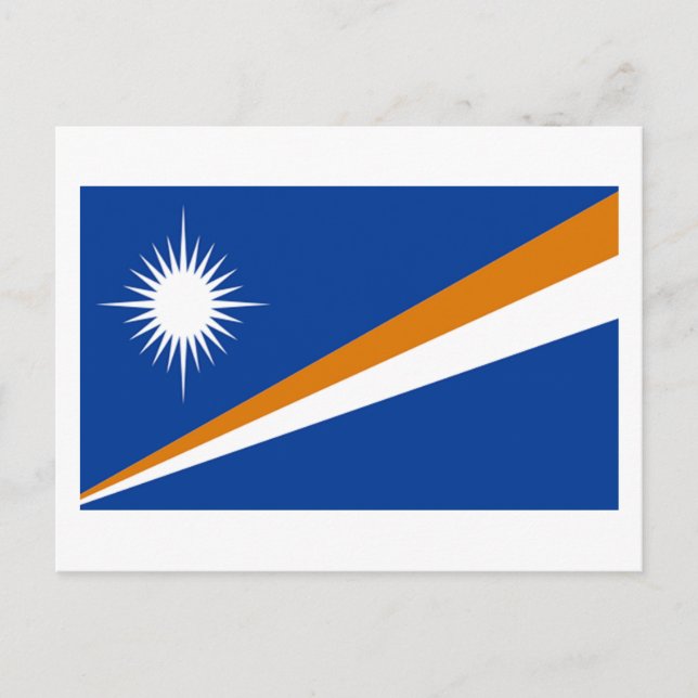 Flagge der Marshallinseln Postkarte (Vorderseite)