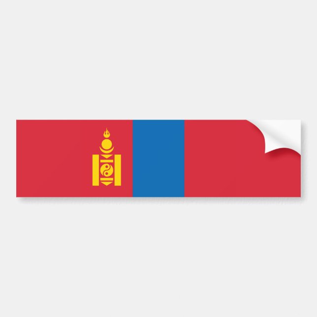 Flagge der Mongolei Autoaufkleber (Vorne)