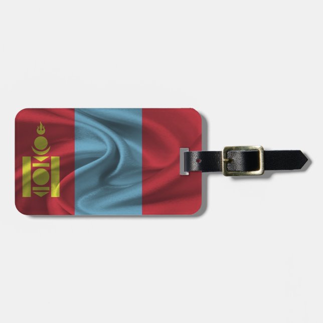 Flagge der Mongolei Gepäckanhänger (Vorderseite horizontal)