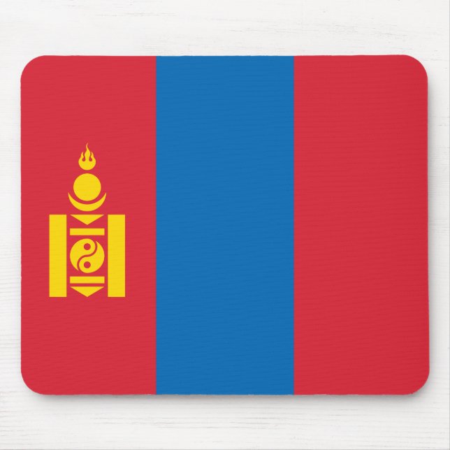 Flagge der Mongolei Mousepad (Vorne)