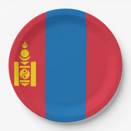 Flagge der Mongolei Pappteller