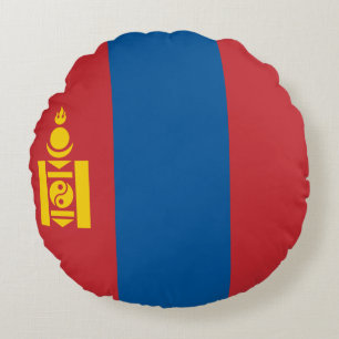 Flagge der Mongolei Rundes Kissen