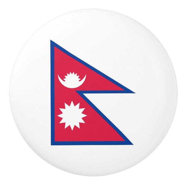 Flagge der nepalesischen Keramik Keramikknauf (Vorderseite)
