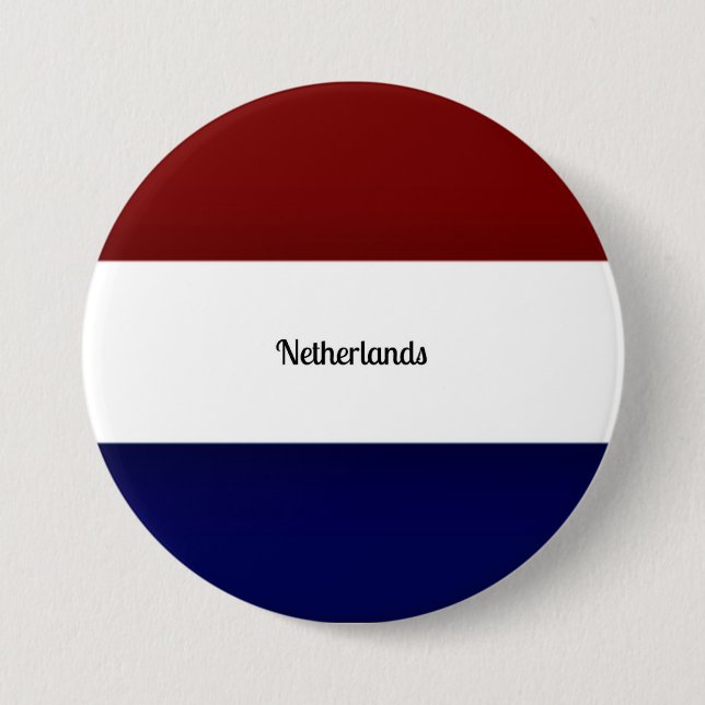 Flagge der Niederlande Button (Vorderseite)