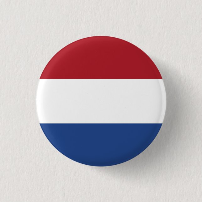 Flagge der Niederlande Button (Vorderseite)