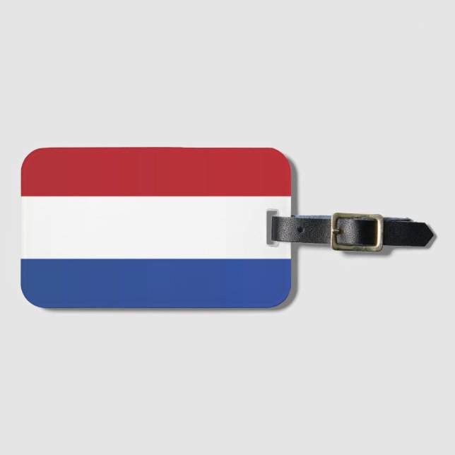 Flagge der Niederlande Gepäckanhänger (Vorderseite (Horizontal))