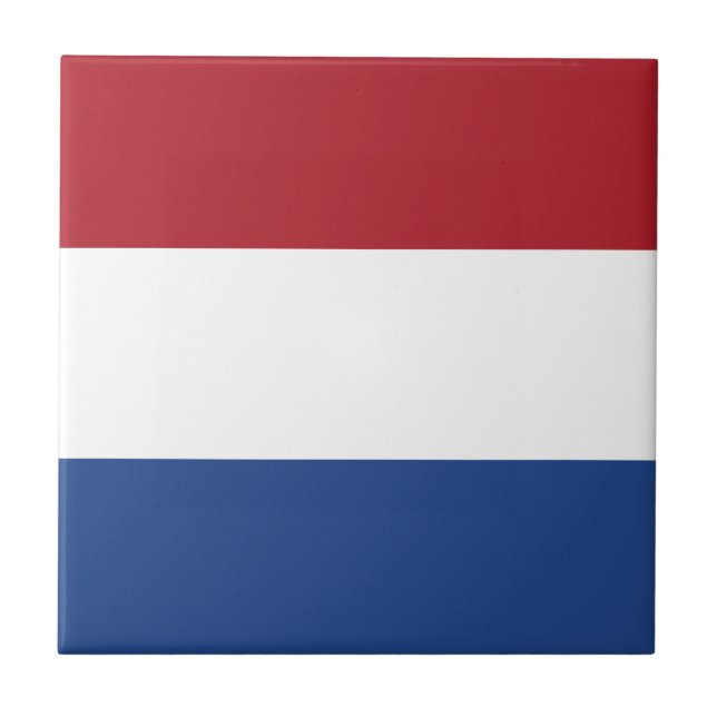 Flagge der Niederlande Keramik Tile Fliese (Vorderseite)