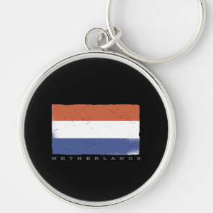 Flagge der Niederlande mit niederländischem Text Schlüsselanhänger
