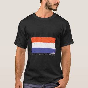Flagge der Niederlande mit niederländischer Beschr T-Shirt