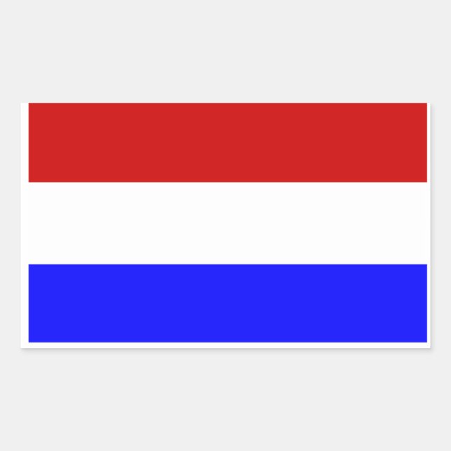 Flagge der Niederlande Rechteckiger Aufkleber (Vorderseite)
