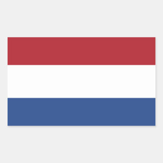 Flagge der Niederlande Rechteckiger Aufkleber