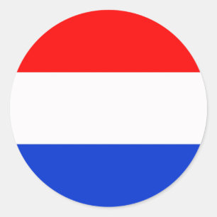 Flagge der Niederlande Runder Aufkleber