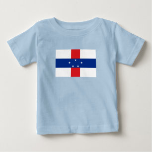 Flagge der Niederländischen Antillen Baby T-shirt