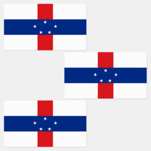 Flagge der Niederländischen Antillen Etiketten