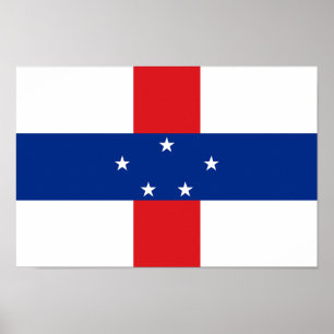 Flagge der Niederländischen Antillen Poster