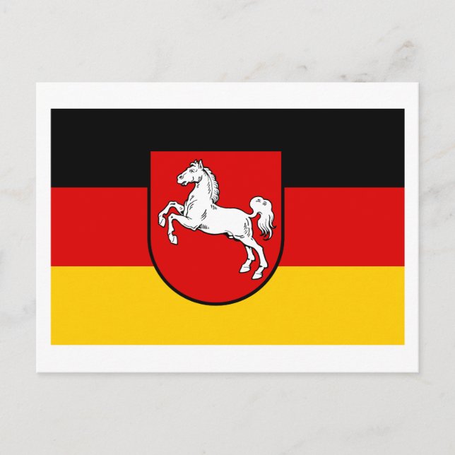 Flagge der Niedersächsischen Postkarte (Vorderseite)