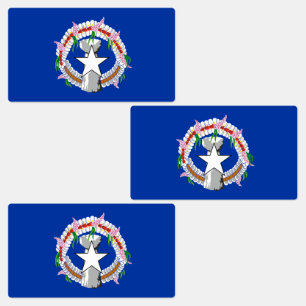 Flagge der Nördlichen Marianen Etiketten