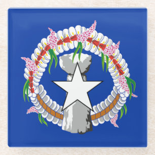 Flagge der Nördlichen Marianen Glasuntersetzer