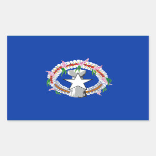 Flagge der Nördlichen Marianen Rechteckiger Aufkleber