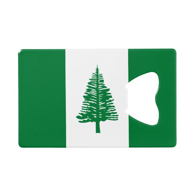 Flagge der Norfolk Geldbeutel Flaschenöffner (Rückseite Horizontal)