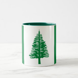 Flagge der Norfolk-Insel Zweifarbige Tasse