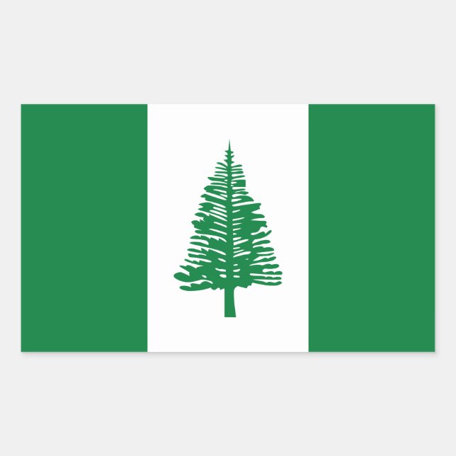 Flagge der Norfolk Rechteckiger Aufkleber (Vorderseite)