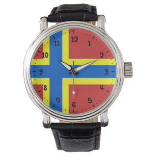 Flagge der Orkney-Uhr Armbanduhr