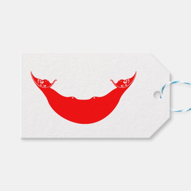 Flagge der Osterinsel (Rapa Nui) Geschenkanhänger (Vorderseite (Horizontal))