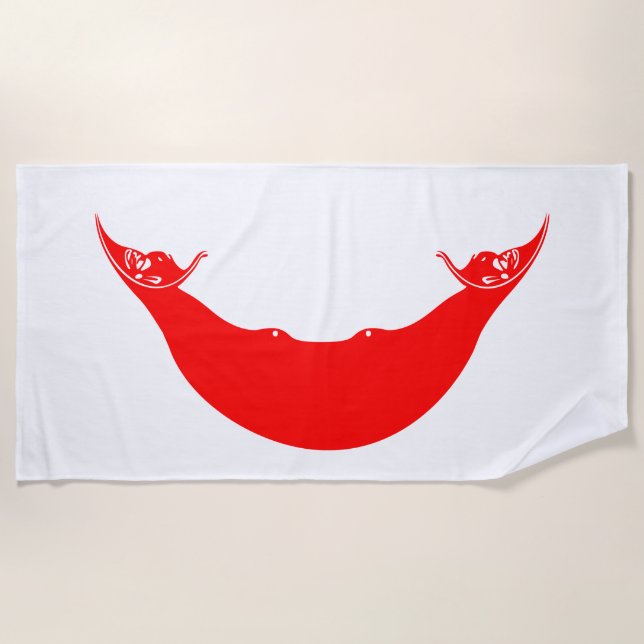 Flagge der Osterinsel (Rapa Nui) Strandtuch (Vorderseite)