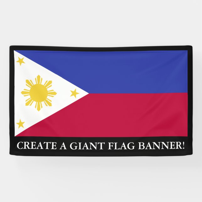 Flagge der Philippinen Banner (Horizontal)