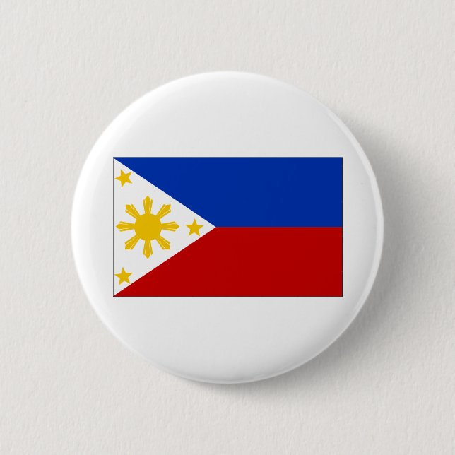 Flagge der Philippinen Button (Vorderseite)