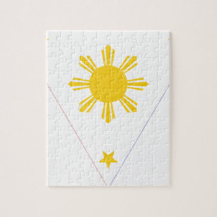 Flagge der Philippinen - des Tatlong Bituin bei