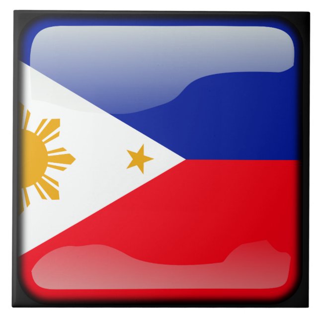 Flagge der Philippinen Fliese (Vorderseite)