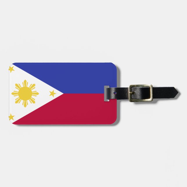Flagge der Philippinen Gepäckanhänger (Vorderseite horizontal)