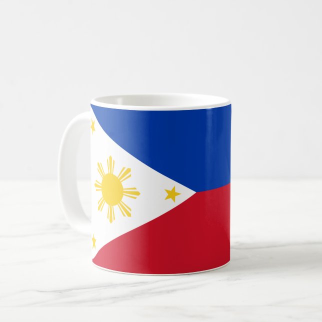 Flagge der Philippinen Kaffeetasse (Vorderseite Links)