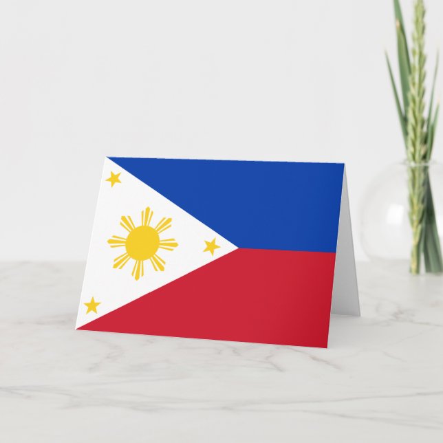 Flagge der Philippinen Karte (Vorderseite)