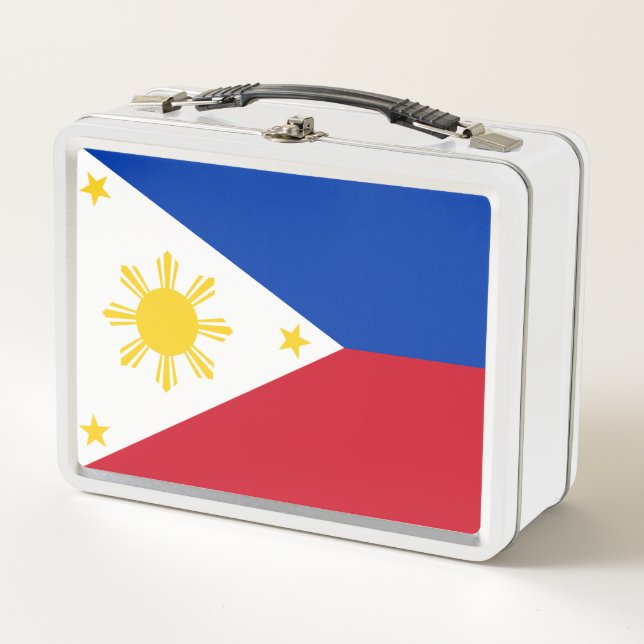 Flagge der Philippinen Metall Brotdose (Vorderseite)