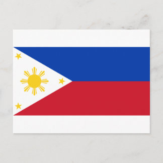 Flagge der Philippinen (Pilipinas) Postkarte